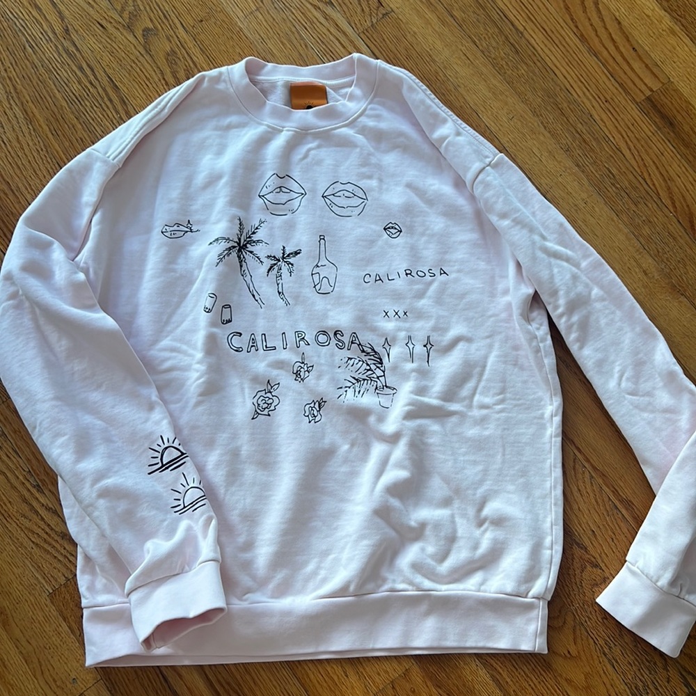 Never worn - Calirosa Tequila pink crewneck